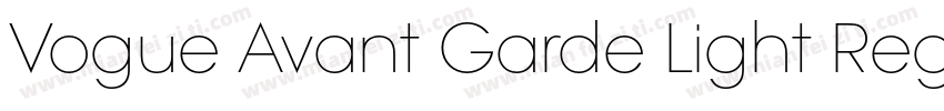 Vogue Avant Garde Light Regular字体转换